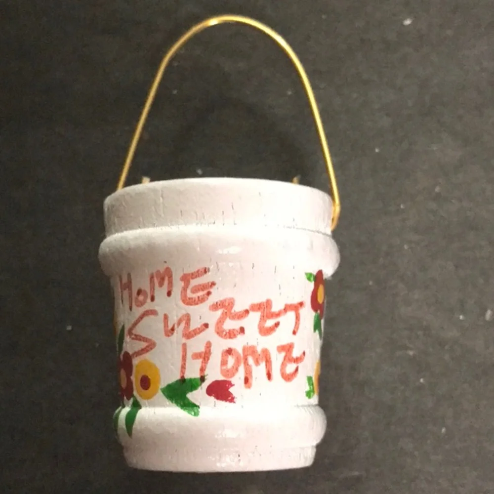 NEW 45 miniature Home Sweet Home decoration buckets 1 inch great for realtor